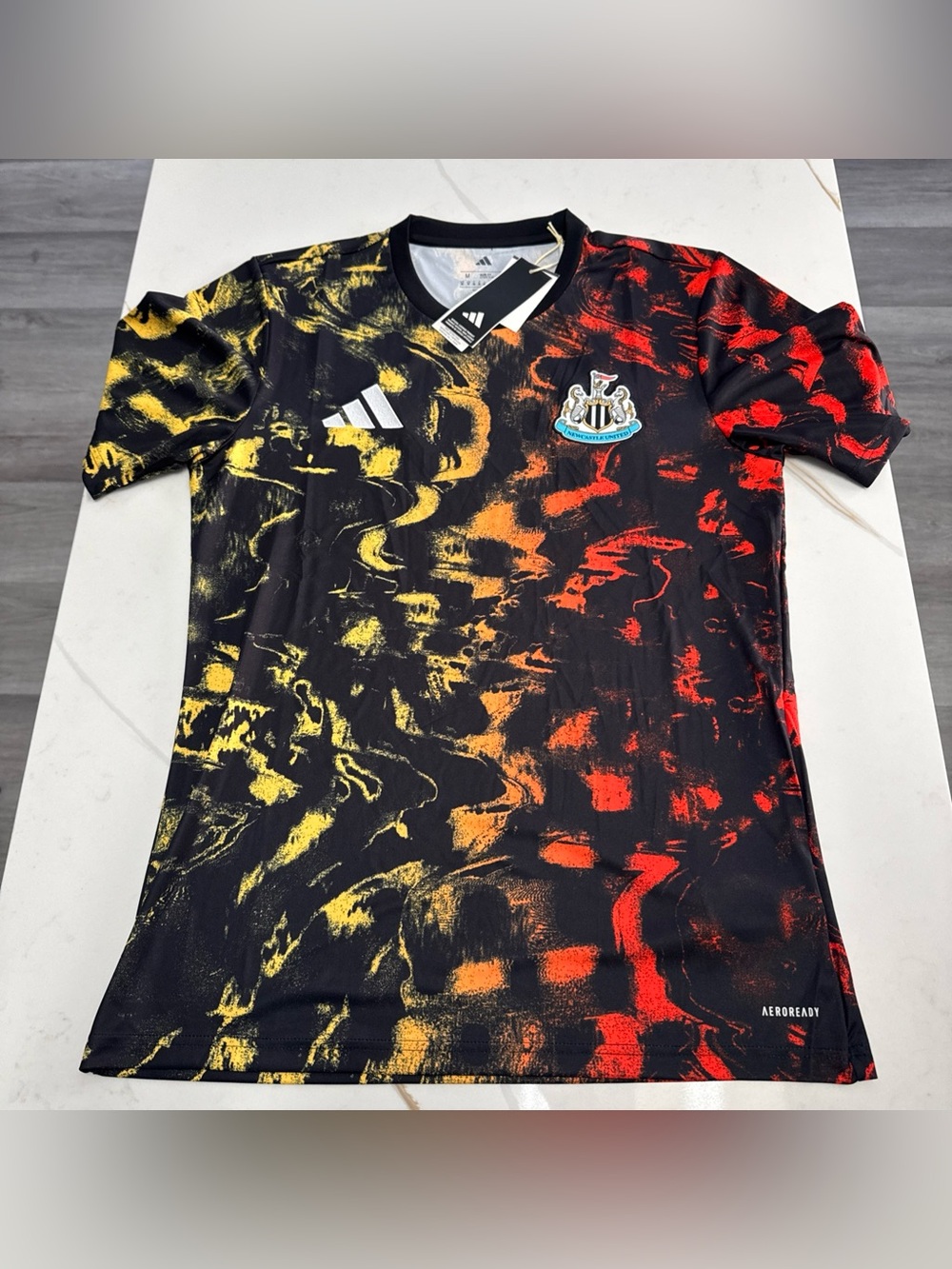 Adidas Newcastle United FC 25/26 Pre-Match Jersey JN8797 Black Men’s Medium NWT